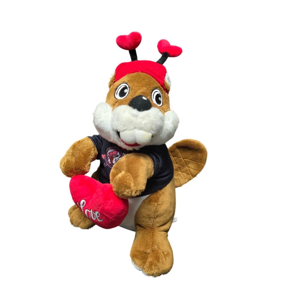 Buc-ee's Valentine Beaver Plush "Love is in the Air" Bucees